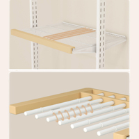 Porte-vêtements autoportant épaissi, pour location, armoire préfabriquée, vestiaire, étagère assemblée