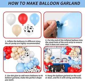 Sable blanc rouge <span class=keywords><strong>ferme</strong></span> Animal thème fête <span class=keywords><strong>anniversaire</strong></span> ballons bleu bébé douche toile de fond décoration pour vache fête faveur pour garçon - Product Image 5