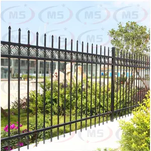 Modern garden coated decorative yard aluminum vertical tube Zinc steel fence