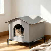 Abri pour chat moderne isolé pour l'hiver, imperméable, tente pour chat sauvage d'extérieur, lit pour chat chaud et fermé pour 4 saisons, petit et moyen, en Oxford
