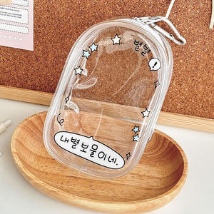 <b>Clear</b> PVC Waterproof Display Case Keychain with Chains <b>for</b> Blind Box Doll Mini Figures Zipper Closure & Hanging <b>Bag</b> - Product Image 1