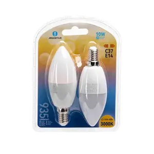 Ampoule LED C37 E14 10W, 2 pièces, lumière efficace idéale pour l'éclairage domestique et décoratif. - Product Image 2