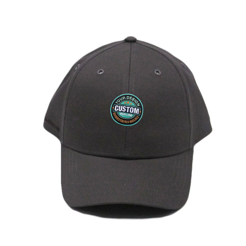 100% Cotton 6-Panel Machine Embroidery Baseball Cap Custom Sports Outdoor Metal Back Closure Hats