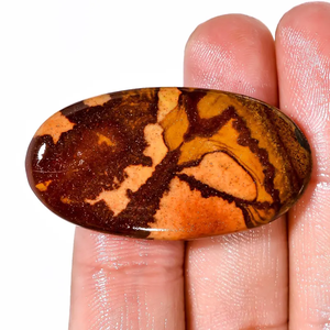 Cabochon de jaspe australien poli à la main ovale coupé ton de terre cristal naturel pierre précieuse en vrac pour la fabrication de bijoux cadeau artisanal - Product Image 1