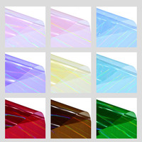 Matériel d'emballage floral coréen imperméable holographique irisé Aurora pour la vente en gros aux fleuristes