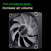 Ventilateur de refroidissement pour ordinateur Snowman, nouveau design ARGB, ventilateur d'air pour processeur 120 mm, silencieux, avec roulement S-FDB, vitesse jusqu'à 1500 tr/min pour le refroidissement du PC