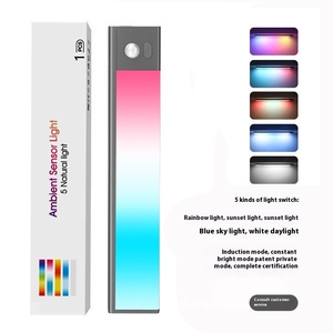 Wireless <b>Sensor</b> Cabinet <b>Light</b> <b>LED</b> Night <b>Lights</b> USB Rechargeable Lamp Bedroom Decor Detector Closet Room Aisle Backlight Lighting - Product Image 6