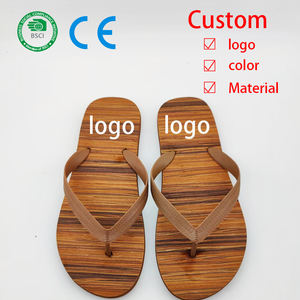 Ahşap tahıl desen yumuşak hafif <span class=keywords><strong>Flip</strong></span> flop özel Logo BSCI CE sertifikalı özelleştirilebilir yaz rahat Sandal ayakkabı erkekler için - Product Image 2