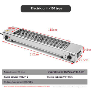 Commercial Stainless Steel Gas Grill With Easy Cleaning Feature For Grilling Meat Fish Chicken Skewers - Product Image 2