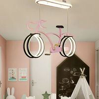 Offre Spéciale enfants moderne LED vélo lustre personnalisé Style garçon fille chambre pas cher enfants pendentifs lumière