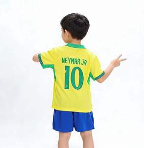 Fußball-Fan-Sportbekleidung Brasilien Nummer 10 Trikot Kinder Unterstützer-Kleidung Trainingstrikot für Sommer Fußball-Uniform - Product Image 4