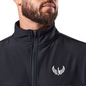 Sudadera de Forro Polar Negro para Hombre, con Cierre de Cremallera de un Cuarto, Manga Larga, Térmica, para Entrenamiento al Aire Libre, Ropa Deportiva de Invierno - Product Image 6