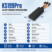 Keson KS199Pro Traceur GPS 4G LTE Antivol avec Coupure à Distance, Relais, SOS, GPS, BDS, Gestion de Flotte, Localisateur OEM, Vente en Gros