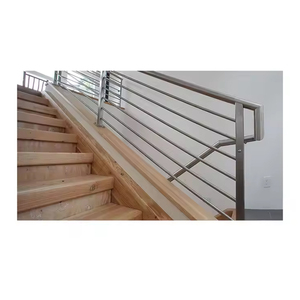 Phổ biến hiện đại trong nhà thép không gỉ thép carbon Tròn Thanh Thanh Cầu Thang lan can bên trong cầu thang đường sắt thiết kế bằng thép không gỉ - Product Image 5