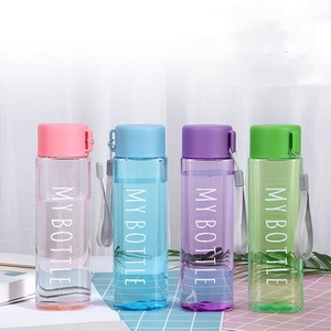 Logo personnalisé Promotion Cadeau sans BPA Pas Cher Bouteille d'eau carrée en plastique portable avec couvercle à vis - Product Image 1