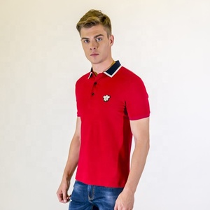 100% algodón al por mayor China camiseta hombres manga solapa rayas otoño estampado personalizado más barato Slim Fit Polo camisa - Product Image 4