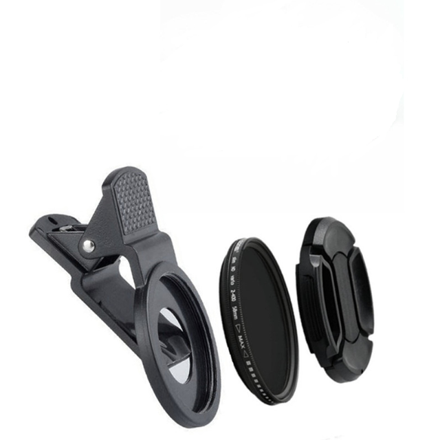 37mm Variable ND Filter ND2-400 Adjustable Neutral Density Lens for Camera Compatible Smartphone Lens for Landscape Shooting