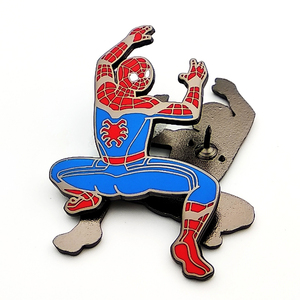 Fabricante Hard Enamel Cartoon-Style Iron Man Spider-Man Broches Marvel Metal Pins Badges Zinc Alloy Material