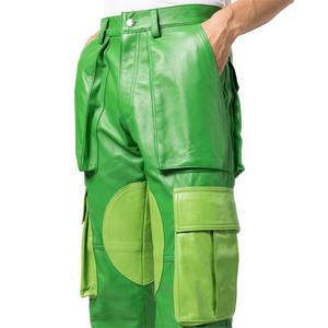 Pantalones Cargo de Cuero Cómodos, Estilo Casual Unisex, con Parche de Logotipo Personalizado, Precio al por Mayor - Product Image 4