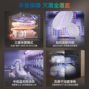 บอส XB76-D2P ตู้ฆ่าเชื้อแก้วนิรภัยสำหรับแม่และเด็ก 150 ลิตร ตู้เก็บของในครัวเรือนแบบฝังในตัว ออลอินวัน - Product Image 4