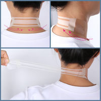 Vente en gros de patchs de levage du cou en forme de V réutilisables personnalisés, patchs anti-rides pour le visage et le cou, ruban de levage
