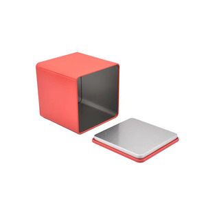 Jinko Square Black White Gold Tinplate <b>Metal</b> Box 85x85x85mm Tea Soap Container with Custom Logo for Gift & Craft - Product Image 2