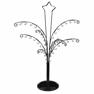 Support de présentation en forme d'arbre noir H 61 cm, élégant plateau porte-bijoux - Product Image 2