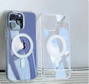XP1184 Coques de téléphone transparentes rigides en TPU+PC de haute qualité en gros pour 16promax 16plus 16pro 16 15Promax 17promax 17 avec aimant - Product Image 5