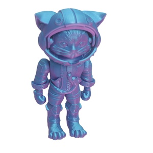 Figurine d'action de chat imprimée en 3D sur mesure, mini figurine, modèle de combinaison spatiale tendance, jouet à l'échelle 1:48, articulations mobiles, plastique durable - Product Image 4