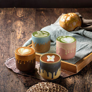 Venta al por mayor de fábrica: Taza de café espresso de cerámica de 250 ml con efecto de horno, ideal para desayuno, regalos de empresa, latte y té de la tarde. - Product Image 3