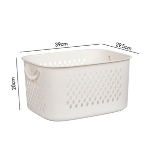 Panier à linge durable en plastique HALO avec poignées, design tressé, panier de rangement pour vêtements, jouets, salle de bain, chambre, organisateur de maison - Product Image 6