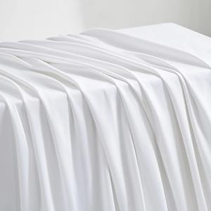 Linge de <span class=keywords><strong>lit</strong></span> haut de gamme 200TC drap de <span class=keywords><strong>lit</strong></span> de luxe en coton uni drap plat d'hôtel blanc - Product Image 4