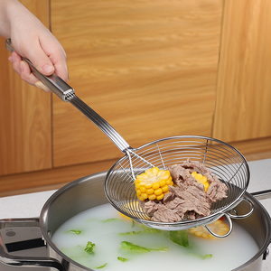 Kitchen Stainless Steel Frying Spider Strainer Large Oil Colander Ladle Scoop Fryer Slotted Big Spoon Skimmer <strong>Cooking</strong> <strong>Sieve</strong> - Product Image 5