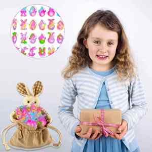Juguete Antiestrés Personalizado - Llavero de Pascua con Forma de Conejo, Huevo y Zanahoria de Silicona - Juguetes Sensoriales para Presionar con los Dedos - Product Image 6