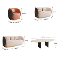 Ensemble canapé de conversation élégant avec table pour bureau ou salon club
