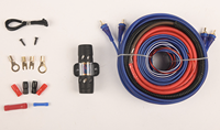 Kit Kabel Audio Mobil CCA 4GA, Subwoofer Amplifier, Isolasi PVC, Tembaga Berlapis Aluminium untuk Pemasangan di Atas Kepala