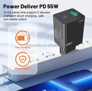 ที่ชาร์จ55W USB PD + QC3.0 USB ชาร์จเร็วที่ชาร์จติดผนังปลั๊ก EU US ที่ชาร์จติดผนังสำหรับ iPhone 15 14 13 - Product Image 3