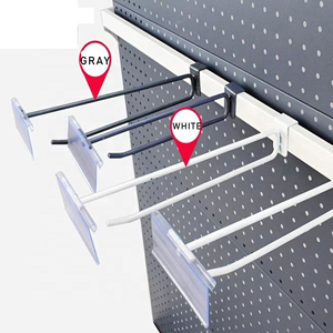 Good Selling Metal Steel <b>Plastic</b> Retail Display <b>Hooks</b> Hanger Metal Slatwall <b>Hook</b> Supplier Cardboard Waterfall <b>Hook</b> - Product Image 3