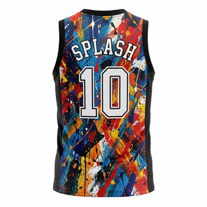 Camiseta de Baloncesto sin Mangas con Estampado Digital Personalizado, 100% Poliéster, 460g, Transpirable, Absorbe la Humedad, Cintura Elástica, Talla Grande - Product Image 5