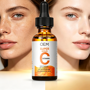 Suero Facial OEM Super Vitamina C, Suero con Retinol, Nicotinamida y Ácido Hialurónico, Cuidado Facial Iluminador, Hidratante y Antienvejecimiento - Product Image 1