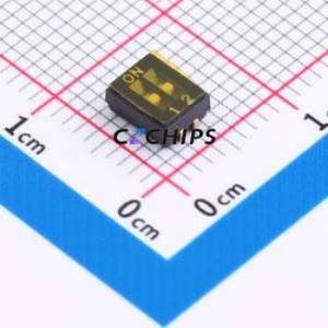 DSHP-02-TJ-GER DIP Switch SMD Switch Flat Toggle, Groove Type Single Pole Single Throw 2 1.27mm - Product Image 1