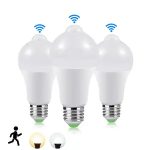 12W 15W 18W 20W LED lâmpada sensor de movimento E27 Universal Safety Night Light AC 110V 220V Economizando Energia Lâmpadas LED PIR Decor Ampola