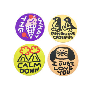 Factory Custom Vinyl Record Coaster PVC Non Slip Heat Resistant Waterproof Durable Retro Style Drink <b>Cup</b> <b>Mat</b> for Home Bar - Product Image 6