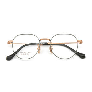 Montures de lunettes en titane, monture ronde complète 6148, antidérapantes, unisexes, verres en acrylique, origine Danyang - Product Image 1