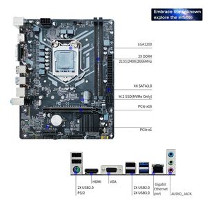 Placa base de escritorio Intel H510 compatible con CPU de 10ª y 11ª generación <span class=keywords><strong>DDR4</strong></span> <span class=keywords><strong>2666MHz</strong></span> NVME M.2 SATA3.0 USB3.0 Socket 64GB de capacidad de <span class=keywords><strong>RAM</strong></span> - Product Image 3