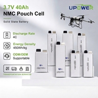Batterie semi-solide rechargeable ULi 450Wh/kg haute densité, cellule en pochette 3.7V 40Ah pour drone et appareil de vol électrique