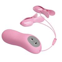 2022 Neues Produkt 7-Gang ABS Brustmassagegerät Vibrierende Nippelklemmen Schamlippen-Clip 3 Frequenzen Elektroschock Paar BDSM Sexspielzeug