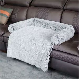 Free Sample 2021 Dog <b>Cat</b> Pet Blanket <b>Sofa</b> Cushion Mat Plush Multifunction Calming Furniture Protector Pet Bed - Product Image 2
