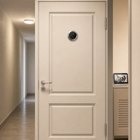 Visiophone vidéo WiFi 1080P avec caméra de porte et détection de mouvement PIR, alimentation USB, installation facile