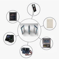 Système de contrôle d'accès par tourniquet rapide avec lecteur RFID NFC QR Code, interface Wiegand RS485 RS232, OEM ODM pour salle de sport intérieure